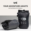image:imageTrtl Mini Wrap Compact Blanket for Travel  Quilted Insulation  Convenient Packable Blanket  Comes with RollTop Bag  Features a Secure PocketSmall
