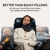 image:imageTrtl Pillow  Scientifically Proven Neck Support Travel Pillow for Airplanes  Lightweight and Machine Washable  Ergonomic Design for Traveling on Cars and Trains  RedBlack
