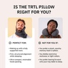image:imageTrtl Pillow  Scientifically Proven Neck Support Travel Pillow for Airplanes  Lightweight and Machine Washable  Ergonomic Design for Traveling on Cars and Trains  RedGrey