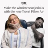 image:imageTrtl Travel Pillow Original 20  Scientifically Proven Super Soft Travel Pillow with Premium Head amp Neck Support  for Airplane Travel  Machine Washable  Lightweight amp Compact  Jet Black  SmallSand Beige
