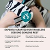 image:imagetrtl Pillow Junior Kids Travel Pillow for Airplanes  with Builtin Head and Travel Neck Support  Comfortable Kids Neck Pillow for Traveling  Compact and MachineWashable AquaAqua