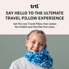 image:imagetrtl Pillow Junior Kids Travel Pillow for Airplanes  with Builtin Head and Travel Neck Support  Comfortable Kids Neck Pillow for Traveling  Compact and MachineWashable AquaAqua