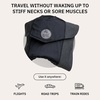 image:imagetrtl Travel Pillow Cool for Neck Support  Cooling Travel Pillow for Airplanes  Breathable Fabric  Lightweight Easy to Carry  for Traveling on Flights Cars and Trains  BlackGrey