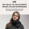 image:imagetrtl Travel Pillow Cool for Neck Support  Cooling Travel Pillow for Airplanes  Breathable Fabric  Lightweight Easy to Carry  for Traveling on Flights Cars and Trains  BlackGrey